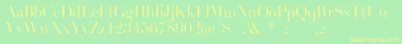 Henrididot Font – Yellow Fonts on Green Background