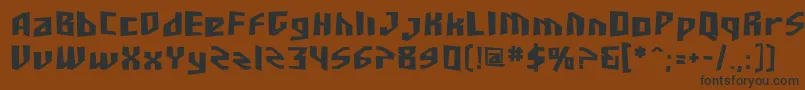 フォントSfJunkCultureBold – 黒い文字が茶色の背景にあります