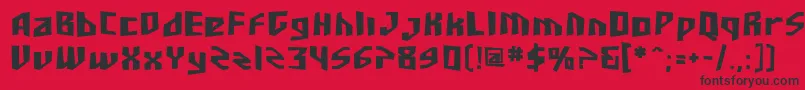 SfJunkCultureBold Font – Black Fonts on Red Background