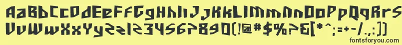 SfJunkCultureBold Font – Black Fonts on Yellow Background