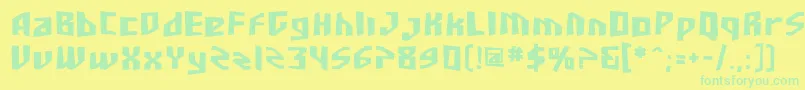 SfJunkCultureBold Font – Green Fonts on Yellow Background