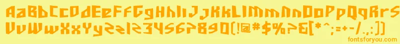 SfJunkCultureBold Font – Orange Fonts on Yellow Background