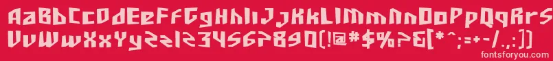 SfJunkCultureBold Font – Pink Fonts on Red Background