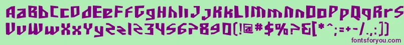 SfJunkCultureBold Font – Purple Fonts on Green Background