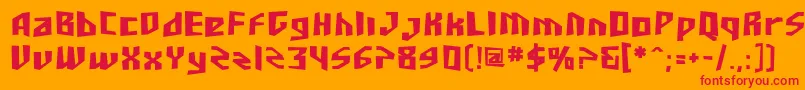 SfJunkCultureBold Font – Red Fonts on Orange Background