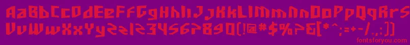 SfJunkCultureBold Font – Red Fonts on Purple Background