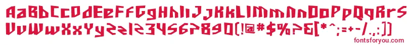 フォントSfJunkCultureBold – 白い背景に赤い文字