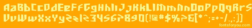 SfJunkCultureBold Font – Yellow Fonts on Orange Background