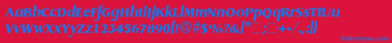 BaryonDisplaySsiItalic Font – Blue Fonts on Red Background