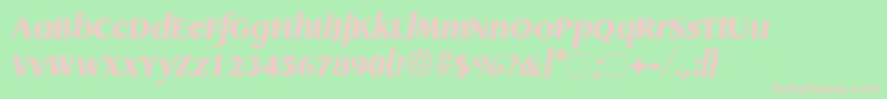 BaryonDisplaySsiItalic Font – Pink Fonts on Green Background