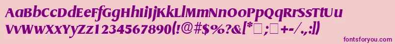 BaryonDisplaySsiItalic Font – Purple Fonts on Pink Background