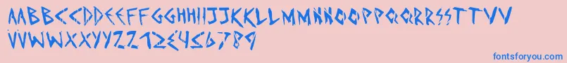 Imd Font – Blue Fonts on Pink Background