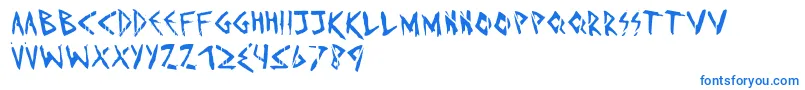 Imd Font – Blue Fonts on White Background