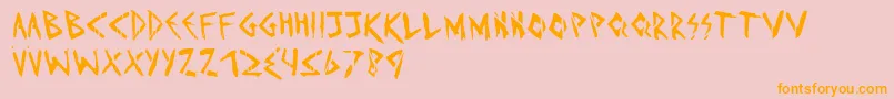 Imd Font – Orange Fonts on Pink Background