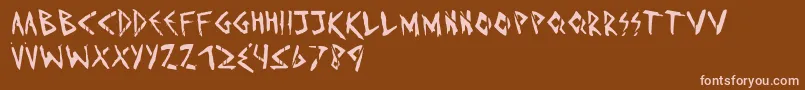 Imd Font – Pink Fonts on Brown Background