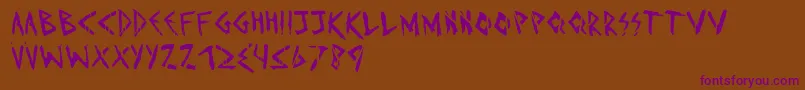 Imd Font – Purple Fonts on Brown Background