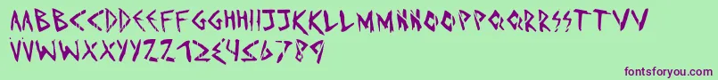Imd Font – Purple Fonts on Green Background
