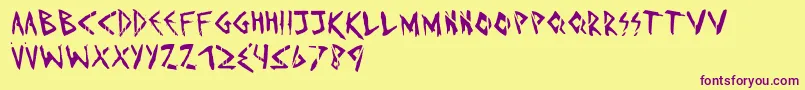 Imd Font – Purple Fonts on Yellow Background