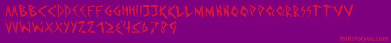 Imd Font – Red Fonts on Purple Background