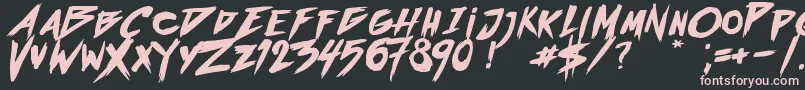 OutrunFuture Font – Pink Fonts on Black Background