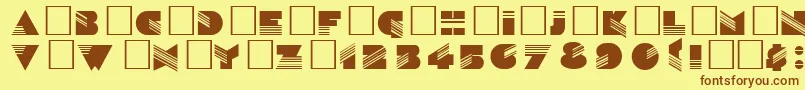 DgSinaloa-fontti – ruskeat fontit keltaisella taustalla