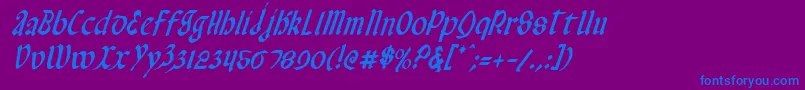 Valeriusci Font – Blue Fonts on Purple Background