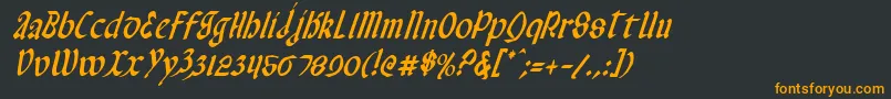 Valeriusci Font – Orange Fonts on Black Background