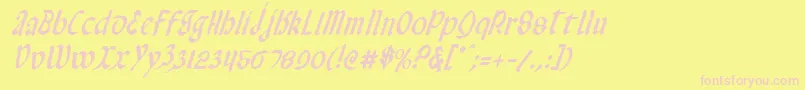 Valeriusci Font – Pink Fonts on Yellow Background