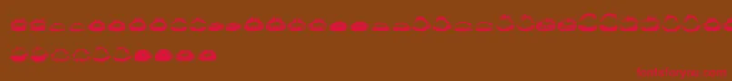 KissKissOtf Font – Red Fonts on Brown Background
