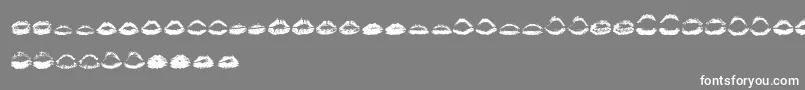 KissKissOtf-fontti – valkoiset fontit harmaalla taustalla