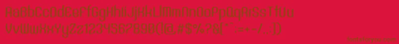 SntAnouvongMediumRegular Font – Brown Fonts on Red Background