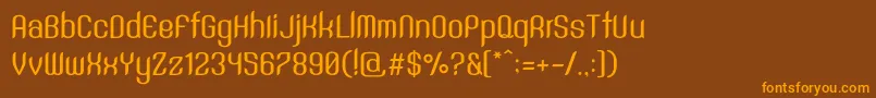 SntAnouvongMediumRegular Font – Orange Fonts on Brown Background