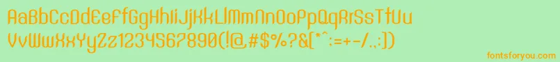 SntAnouvongMediumRegular Font – Orange Fonts on Green Background