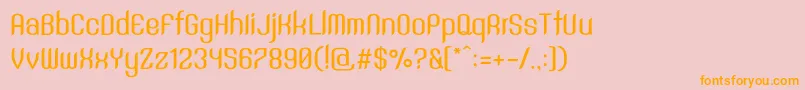 SntAnouvongMediumRegular Font – Orange Fonts on Pink Background