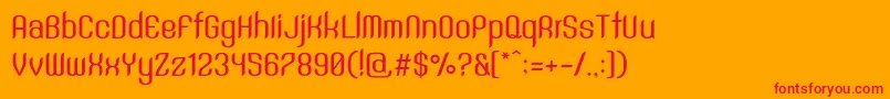 SntAnouvongMediumRegular Font – Red Fonts on Orange Background