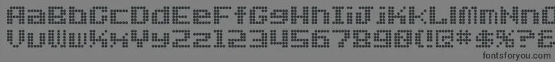 Dotfont Font – Black Fonts on Gray Background