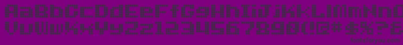 フォントDotfont – 紫の背景に黒い文字
