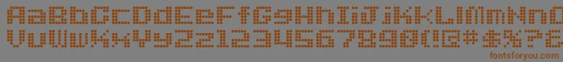 Шрифт Dotfont – коричневые шрифты на сером фоне
