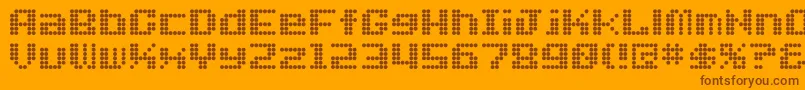 Czcionka Dotfont – brązowe czcionki na pomarańczowym tle