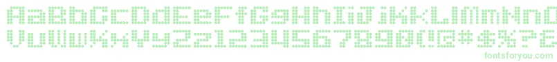 Dotfont Font – Green Fonts on White Background