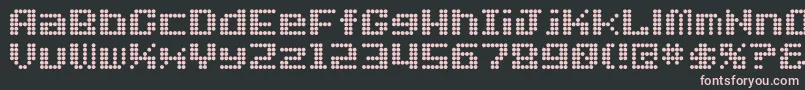 Dotfont Font – Pink Fonts on Black Background