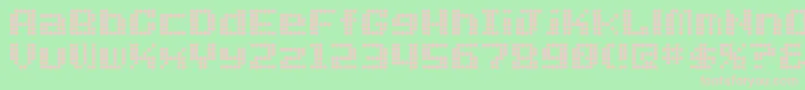 フォントDotfont – 緑の背景にピンクのフォント