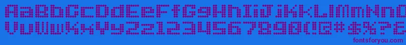 Шрифт Dotfont – фиолетовые шрифты на синем фоне