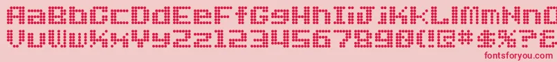 Dotfont Font – Red Fonts on Pink Background