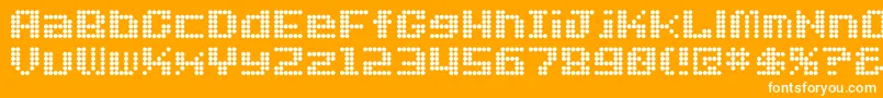 Шрифт Dotfont – белые шрифты на оранжевом фоне