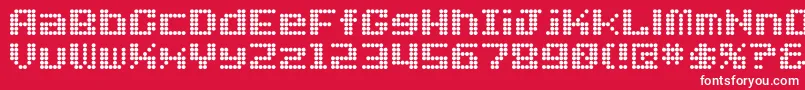 フォントDotfont – 赤い背景に白い文字