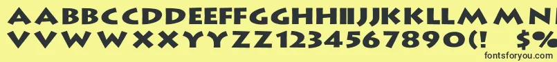 LithographWd Font – Black Fonts on Yellow Background