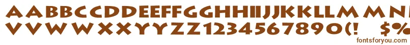 LithographWd-fontti – ruskeat fontit valkoisella taustalla