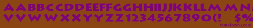 LithographWd Font – Purple Fonts on Brown Background