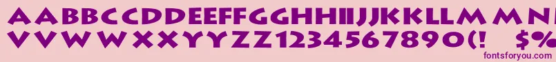 LithographWd Font – Purple Fonts on Pink Background